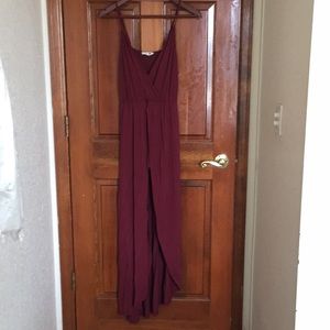 Maroon romper dress